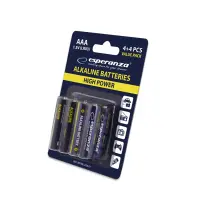 ESPERANZA ALKALINE BATTERIES AAA 8PCS. BLISTER – pilt 4