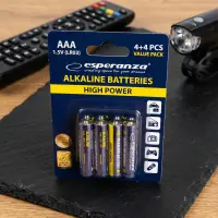 ESPERANZA ALKALINE BATTERIES AAA 8PCS. BLISTER – pilt 6