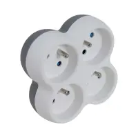 ESPERANZA ELEC. SOCKET SPLITTER 4 SOCKET WHITE/GREY – pilt 2