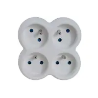 ESPERANZA ELEC. SOCKET SPLITTER 4 SOCKET WHITE/GREY