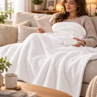 ESPERANZA HEATING BLANKET WHITE SATIN – pilt 3