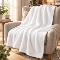 ESPERANZA HEATING BLANKET WHITE SATIN – pilt 4