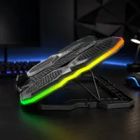 ESPERANZA RGB ILLUMINATED GAMING NOTEBOOK COOLING PAD WITH MOBILE PHONE STAND BREVA – pilt 6