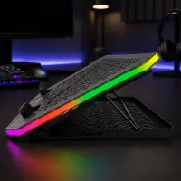 ESPERANZA RGB ILLUMINATED GAMING NOTEBOOK COOLING PAD WITH MOBILE PHONE STAND GALERNE – pilt 9
