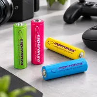 ESPERANZA RECHARGEABLE BATTERIES Ni-MH AAA 1000MAH 4PCS. MIX OF COLORS – pilt 5
