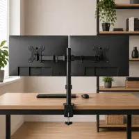 ESPERANZA DESK HOLDER FOR 2 COMPUTER MONITORS 10"-27" SYLEN – pilt 8
