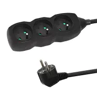 ESPERANZA POWER STRIP 3 SOCKETS 1.5M BLACK