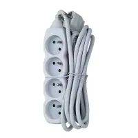 ESPERANZA POWER STRIP 4 SOCKETS 3M WHITE – pilt 4