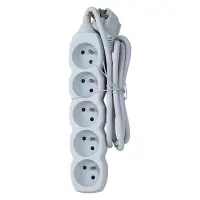 ESPERANZA POWER STRIP 5 SOCKETS 1.5M WHITE