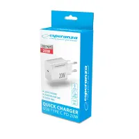 ESPERANZA QUICK POWER CHARGER 20W USB-C PD WHITE – pilt 6