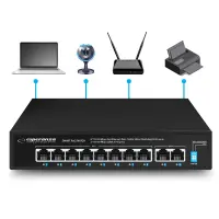 ESPERANZA 8 PoE + 2 UPLINK PORT ETHERNET SWITCH 10/100 SPOTTER