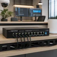 ESPERANZA 8 PoE + 2 UPLINK PORT ETHERNET SWITCH 10/100 SPOTTER – pilt 2
