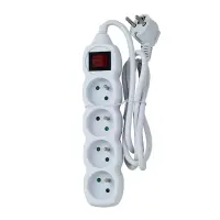 ESPERANZA POWER STRIP 4 SOCKETS SWITCH 1.5M WHITE