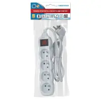 ESPERANZA POWER STRIP 4 SOCKETS SWITCH 1.5M WHITE – pilt 3