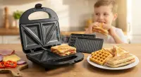 ESPERANZA SANDWICH MAKER 700W WITH REMOVABLE PLATES PORTABELLA BLACK – pilt 7