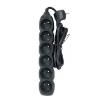 ESPERANZA POWER STRIP 6 SOCKETS 1.5M BLACK