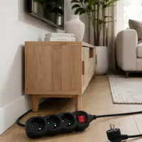 ESPERANZA POWER STRIP 3 SOCKETS SWITCH 1.5M BLACK
