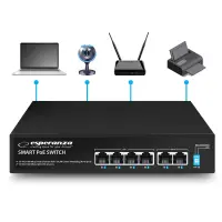ESPERANZA 4 PoE + 2 UPLINK PORT ETHERNET SWITCH 10/100/1000 GOLIATH – pilt 3
