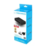 ESPERANZA 5 PORT ETHERNET SWITCH 10/100/1000 ONYX – pilt 4