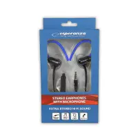 ESPERANZA EARPHONES WITH MICROPHONE EH197KB BLACK/BLUE – pilt 3