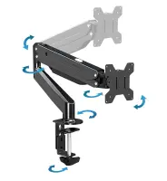 ESPERANZA DESK HOLDER WITH GAS SPRING FOR COMPUTER MONITOR 17"-27" FONOS – pilt 2