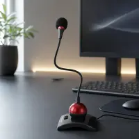 ESPERANZA MICROPHONE CHAT DESKTOP RED – pilt 4