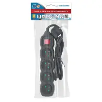 ESPERANZA POWER STRIP 4 SOCKETS SWITCH 1.5M BLACK – pilt 2