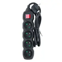 ESPERANZA POWER STRIP 4 SOCKETS SWITCH 1.5M BLACK – pilt 7