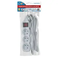 ESPERANZA POWER STRIP 3 SOCKETS SWITCH 3M WHITE – pilt 8