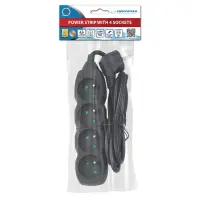 ESPERANZA POWER STRIP 4 SOCKETS 1.5M BLACK – pilt 5