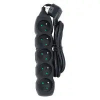 ESPERANZA POWER STRIP 5 SOCKETS 1.5M BLACK – pilt 3