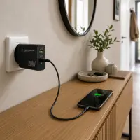ESPERANZA QUICK POWER CHARGER 20W USB-C PD 20W / USB-A QC 3.0 18W BLACK – pilt 8