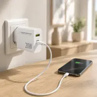 ESPERANZA QUICK POWER CHARGER 20W USB-C PD 20W / USB-A QC 3.0 18W WHITE – pilt 3