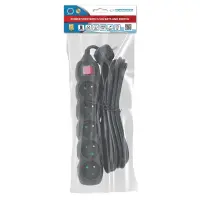 ESPERANZA POWER STRIP 5 SOCKETS SWITCH 5M BLACK