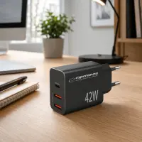 ESPERANZA QUICK POWER CHARGER 42W USB-C PD 30W / 2x USB-A 12W – pilt 3