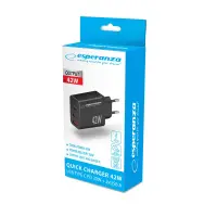 ESPERANZA QUICK POWER CHARGER 42W USB-C PD 30W / 2x USB-A 12W