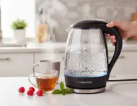 ESPERANZA ELECTRIC GLASS KETTLE WITH LED LIGHT SALTO ANGEL 1.7 L BLACK – pilt 5