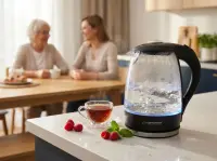 ESPERANZA ELECTRIC GLASS KETTLE WITH LED LIGHT SALTO ANGEL 1.7 L BLACK – pilt 6