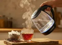 ESPERANZA ELECTRIC GLASS KETTLE WITH LED LIGHT SALTO ANGEL 1.7 L BLACK – pilt 8