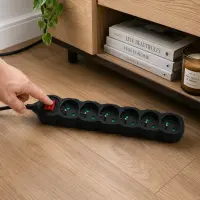 ESPERANZA POWER STRIP 6 SOCKETS SWITCH 3M BLACK
