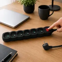 ESPERANZA POWER STRIP 6 SOCKETS SWITCH 3M BLACK – pilt 3