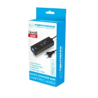 ESPERANZA QUICK POWER CHARGER 60W 2x USB-C PD 30W / 2x USB-A QC 3.0 18W – pilt 2