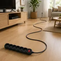 ESPERANZA POWER STRIP 6 SOCKETS SWITCH 5M BLACK – pilt 8