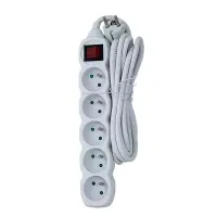 ESPERANZA POWER STRIP 5 SOCKETS SWITCH 3M WHITE – pilt 3