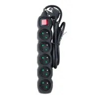 ESPERANZA POWER STRIP 5 SOCKETS SWITCH 1.5M BLACK – pilt 6