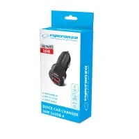 ESPERANZA CAR QUICK POWER CHARGER 36W 2x USB-A 18W