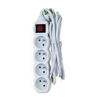 ESPERANZA POWER STRIP 4 SOCKETS SWITCH 3M WHITE