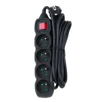 ESPERANZA POWER STRIP 4 SOCKETS SWITCH 3M BLACK – pilt 3