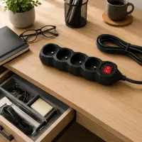 ESPERANZA POWER STRIP 4 SOCKETS SWITCH 3M BLACK – pilt 10