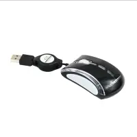 ESPERANZA CELANEO 3D WIRED OPTICAL MOUSE USB WITH RETRACTABLE CABLE BLACK – pilt 4